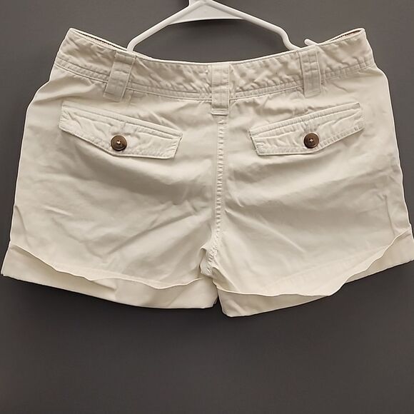 Lands' End Authentic Fit Sz 0 shorts Beige 100% Cotton Preppy Summer Beach wear - Picture 3 of 11